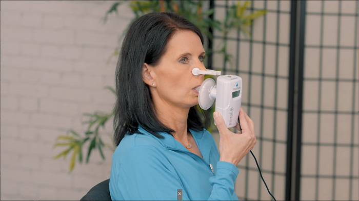 Initiating the MedGem or BodyGem measurement.